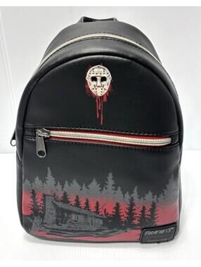 Loungefly Friday the 13th Jason Mini Backpack Camp Crystal Lake Mask NWOT